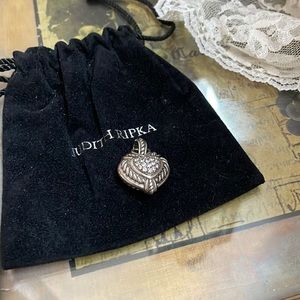 Judith Ripka Sterling heart charm pendant enhancer